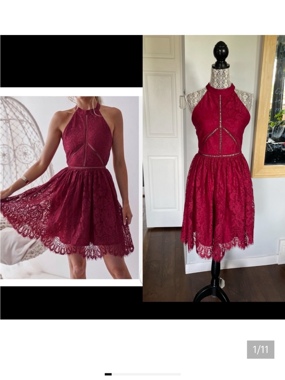 NWT Two Sister Lace Fit and Flare Dress. Medium